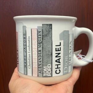 Fashion Designer Inspired Mug by Amanda Greenwood Art, new with tags